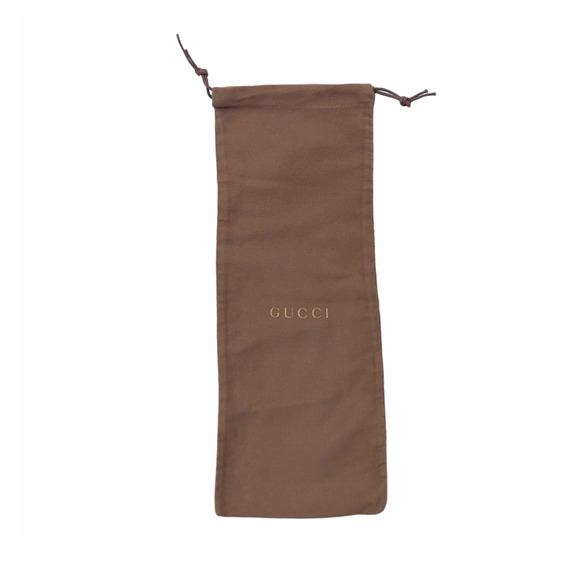 GUCCI Solid Brown Storage Draw String Cotton Handbag Dust Bag 15" x 6" - Picture 1 of 6